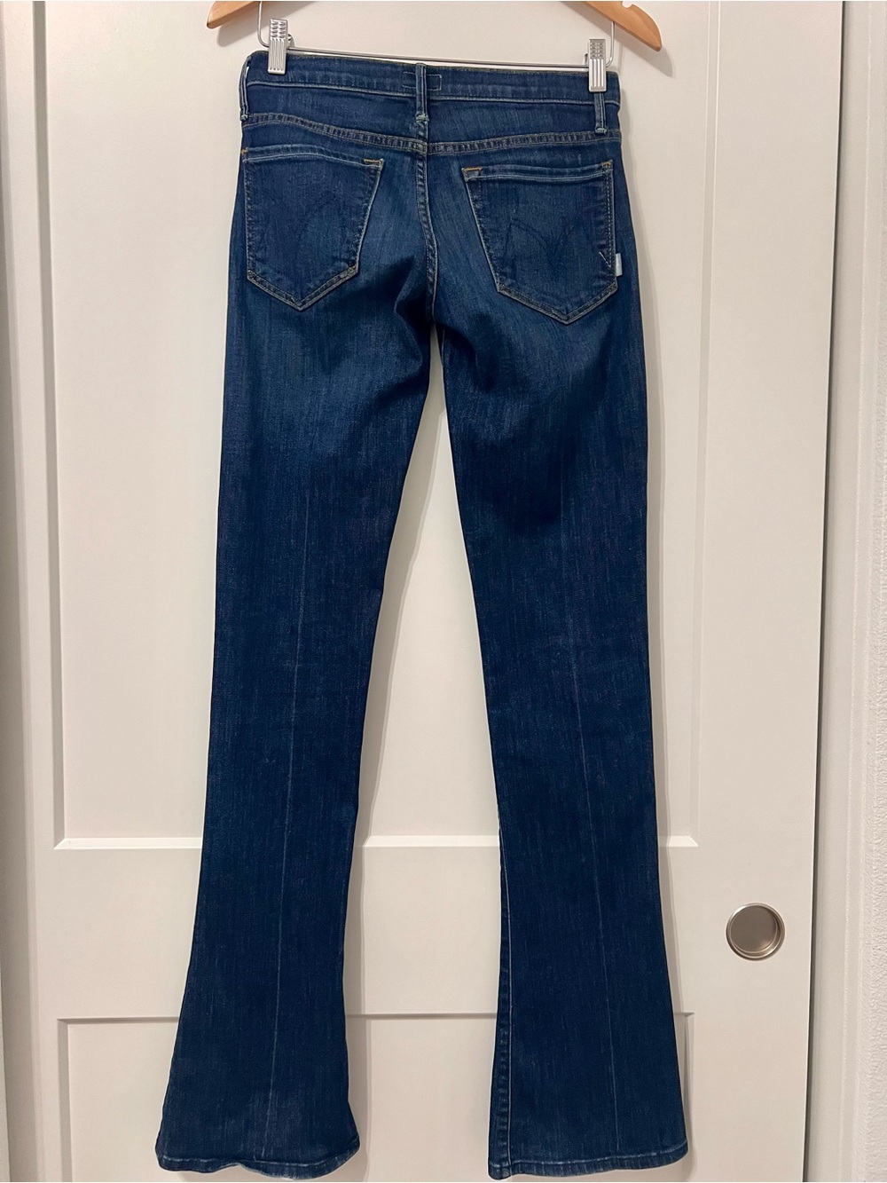 MOTHER The Runaway Flare Jeans Flowers From the Storm Dark Wash Denim 36 inseam - Picture 7 of 10